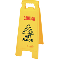 "Wet Floor" Safety Signs, English with Pictogram Pathway Supply LP