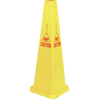 "Caution" Lamba Traffic Cones, English with Pictogram Pathway Supply LP