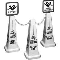 "Caution" Lamba Traffic Cones, English with Pictogram Pathway Supply LP