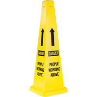 "People Working Above" Traffic Cones, English with Pictogram Pathway Supply LP