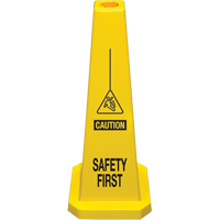 "Safety First" Lamba Traffic Cones, English with Pictogram Pathway Supply LP