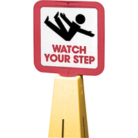 "Watch Your Step" Traffic Cone Message Label, Adhesive, English with Pictogram Pathway Supply LP