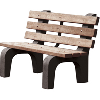 Park Benches, Recycled Plastic, 72" L x 25" W x 31" H, Brown Pathway Supply LP