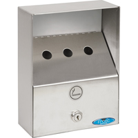 Smoking Receptacles, Wall-Mount, Stainless Steel, 1 Litres Capacity, 9" Height Pathway Supply LP