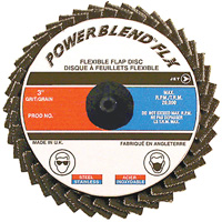POWERBLEND FLX Roll-on Flap Disc, 2" x Type R, Z40 Grit, Zirconia Alumina Pathway Supply LP