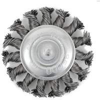EKR275-20 Shaft-Mounted Knot Twisted Radial Brush, 3", .02" Fill, 1/4" Shank Pathway Supply LP