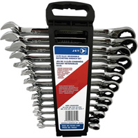 Long Pattern Reversible Wrench Set, Ratcheting Combination, 13 Pieces, Imperial Pathway Supply LP