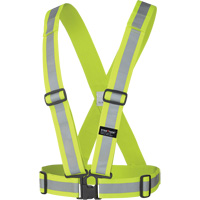 5592 Elastic Safety Harness, High Visibility Lime-Yellow, Silver Reflective Colour, One Size Pathway Supply LP