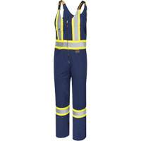 6615T Safety Coveralls, Poly-Cotton, 48 (Tall), Navy Blue Pathway Supply LP