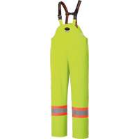 5895 High Visibility Flame Resistant Waterproof Bib Pants, 2X-Large, High Visibility Lime-Yellow Pathway Supply LP