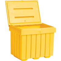 Economy Salt Sand Storage Container, 32" x 23" x 27-1/2", 10 cu. Ft., Yellow Pathway Supply LP