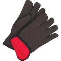 Classic Jersey Gloves, One Size, Black, Red Fleece, Slip-On Pathway Supply LP