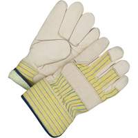 Classic Fitter Gloves, One Size, Grain Cowhide Palm, Acrylic-Pile Inner Lining Pathway Supply LP