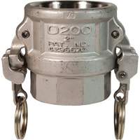 Coupleur &agrave; came et cannelure EZ Boss-Lock, Acier inoxydable, Type D, 1", NPT femelle, 250 PSI Pathway Supply LP