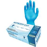 Gants d'examen EDT, Petit, Nitech, 5 mils, Sans poudre, Bleu, Classe 2 Pathway Supply LP