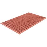 Tapis de s&eacute;rie Competitor, &agrave; fentes, 3' x 5' x 7/8", Orange, Caoutchouc naturel Pathway Supply LP