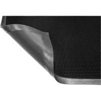 Gritstop Fingermat Matting, Rubber, Scraper Type, Textured Pattern, 2' x 2-2/3', Black Pathway Supply LP