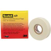 Scotch&reg; Glass Cloth Tape, 19 mm (3/4") W x 20 m (66') L, 7 mils, White Pathway Supply LP