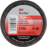 Temflex Cotton Friction Tape 1755, 19 mm (3/4") x 18.28 m (60'), Black Pathway Supply LP