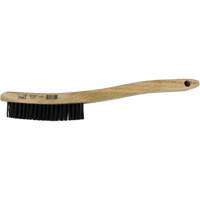 Curved Handle Scratch Brush, Steel, 3 x 19 Wire Rows, 13-3/4" Long Pathway Supply LP