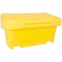Heavy-Duty Outdoor Salt and Sand Storage Container, 24" x 48" x 24", 10 cu. Ft., Yellow Pathway Supply LP