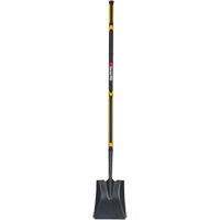 Pro Square Point Shovel, Fibreglass, Tempered Steel Blade, Straight Handle, 48" Long Pathway Supply LP