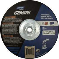 Gemini&reg; Saucer Wheel, 9" x 1/4", 5/8"-11 Arbor, Aluminum Oxide, Type 28 Pathway Supply LP