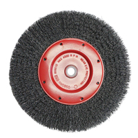 Brosses &eacute;conomiques &agrave; fils cr&ecirc;p&eacute;s - Face &eacute;troite, 6" dia., Fils 0.014, Arbre 2" Pathway Supply LP
