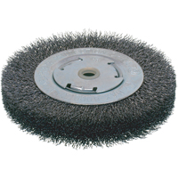 Brosses &eacute;conomiques &agrave; fils cr&ecirc;p&eacute;s - Face large, 6" dia., Fils 0.014, Arbre 2" Pathway Supply LP