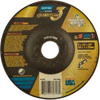 Quantum3 Grinding Wheel, 5" x 1/4", 7/8" Arbor, Ceramic, Type 27 Pathway Supply LP