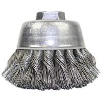 Knot Wire Cup Brush, 3-1/2" Dia. x 5/8"-11 Arbor Pathway Supply LP