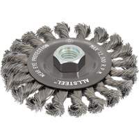 AllSteel Wire Brush, 4-1/2" Dia., 0.02" Fill, 5/8"-11 Arbor, Steel Pathway Supply LP