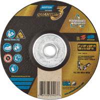 Quantum3 Grinding & Cutting Wheel, 6" x 1/8", 5/8"-11 Arbor, Type 27, 24 Grit, Ceramic Alumina Pathway Supply LP