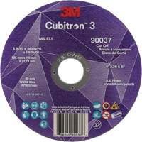 Meule &agrave; tronçonner Cubitron 3, 5" x 0,045", Arbre de 7/8", Type 1, C&eacute;ramique, 12250 Tr/min Pathway Supply LP