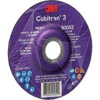 Cubitron 3 Cut-Off Wheel, 5" x 0.04", 7/8" Arbor, Type 27, Ceramic, 60 RPM Pathway Supply LP