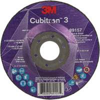 Cubitron 3 Cut and Grind Wheel, 4-1/2" x 1/8", 7/8" Arbor, Type 27, 36 Grit, Ceramic Pathway Supply LP
