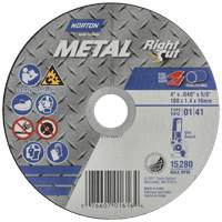 Metal RightCut Right Angle Cut-Off Wheel, 4-1/2" x 0.04", 7/8" Arbor, Type 01/41, Aluminum Oxide, 13580 RPM Pathway Supply LP