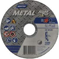 Metal RightCut Right Angle Cut-Off Wheel, 4-1/2" x 0.045", 7/8" Arbor, Type 01/41, Aluminum Oxide, 13580 RPM Pathway Supply LP