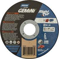 Gemini RightCut Right Angle Cut-Off Wheel, 4-1/2" x 0.045", 7/8" Arbor, Type 01/41, Aluminum Oxide, 13580 RPM Pathway Supply LP