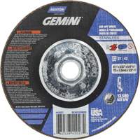 Gemini INOX/SS Right Angle Cut-Off Wheel, 4-1/2" x 3/32", 5/8"-11 Arbor, Type 27/42, Aluminum Oxide, 13580 RPM Pathway Supply LP