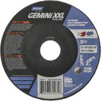 Gemini XXL Grinding & Cutting Wheel, 4-1/2" x 1/8", 7/8" Arbor, Type 27, Aluminum Oxide Pathway Supply LP