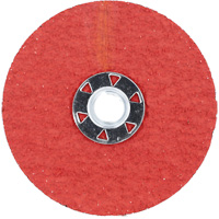 Disque de verrouillage en fibres avec fixation Speed-Change, 4-1/2" dia., Grain 24, C&eacute;ramique d'alumine Pathway Supply LP