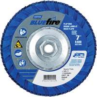 Disque &agrave; lamelles de densit&eacute; standard BlueFire, 7" x 5/8"-11, Type 27, Grain P36, Alumine de zirconium Pathway Supply LP