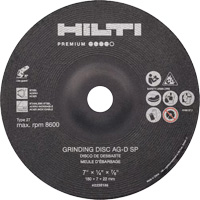 AG-D SP Premium Grinding Wheels, 5" x 1/4", 7/8" Arbor, Zirconium, Type 27 Pathway Supply LP