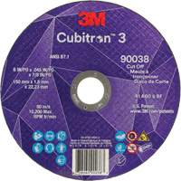 Cubitron 60+ Grit 3 Cut-Off Wheel, 6" x 0.045", 7/8" Arbor, Type T1, Ceramic, 10200 RPM Pathway Supply LP