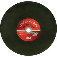 Green Corps Cut Off Wheel, 13-9/10" x 0.118", 1" Arbor, Ceramic, 20000 RPM Pathway Supply LP