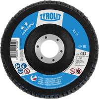 Disque &agrave; lamelles 2-en-1 standard ZA 40 - B425, 5" x 7/8", Type 27A, Grain 40, Alumine de zirconium Pathway Supply LP