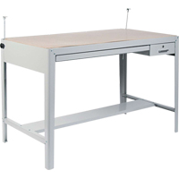 Base pour table &agrave; dessin de pr&eacute;cision, 56-3/8" la x Gris Pathway Supply LP
