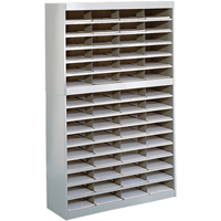 Heavy-duty Literature Organizers, Stationary, 60 Slots, Steel, 37-1/2" W x 12-3/4" D x 60" H Pathway Supply LP