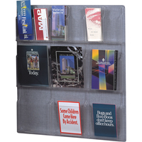 Literature Displays, Wall Mount, 6 Slots, Plastic, 30" W x 34-3/4" D x 34-3/4" H Pathway Supply LP
